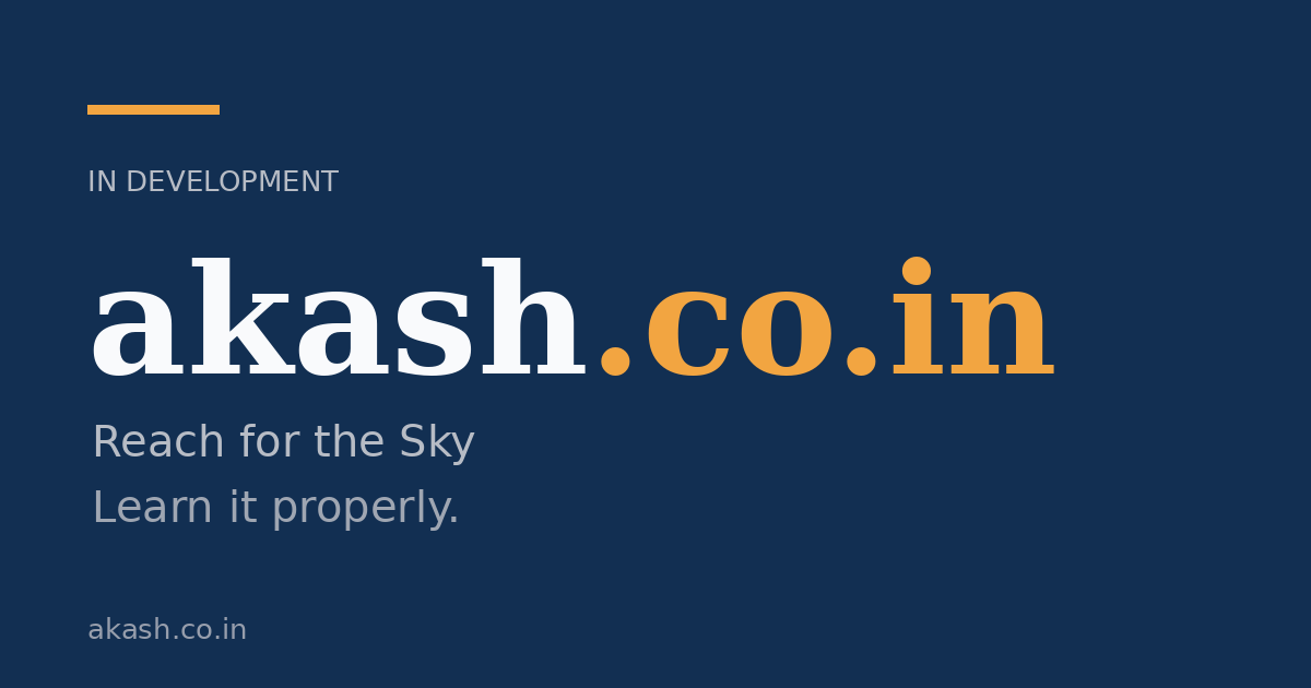 Link preview image for akash.co.in